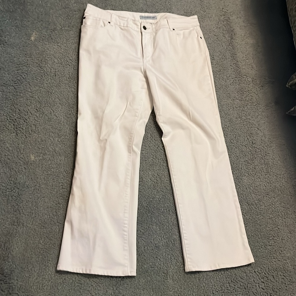 Off White jeans, platinum denim from Chicos